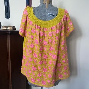 Beautiful SISTER MARY Embroidered BoHo Western Style Off Shoulder Top